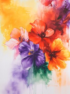 轻奢装饰画花朵