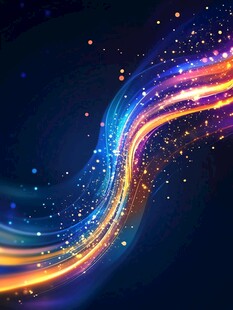 炫彩绚丽曲线条纹高雅