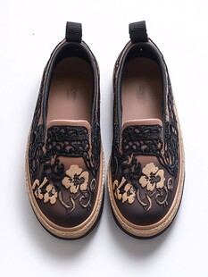 福寿万代纹马蹄底鞋