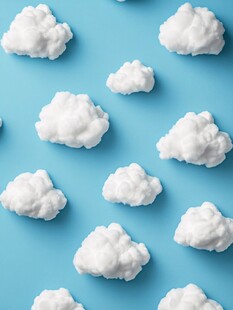 几何云朵面料素材