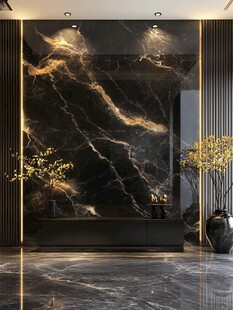 极简金箔石根线条对拼