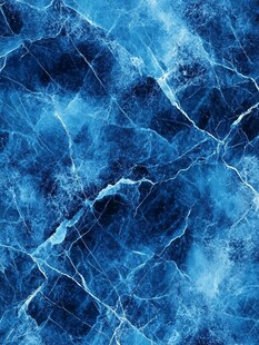 蓝色透光大理石装饰画