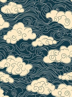 古典云水纹