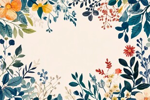 植物背景扁平插画