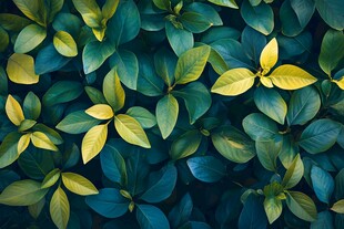 高清绿叶纹理背景