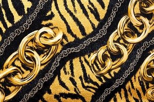 抽象链条虎皮图案