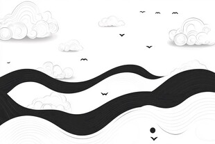 黑白云纹背景
