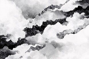 云雾山水抽象艺术