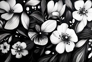 手绘创意百花壁纸