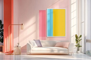 客厅挂画在色渐变