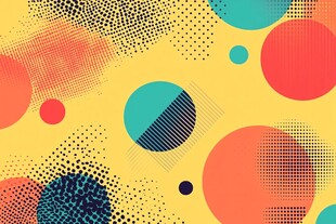 圆点渐变海报素材设计