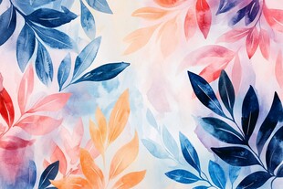 蓝紫色树叶背景