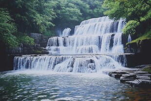 风景素材流水生财