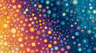 多彩圆点圆形背景