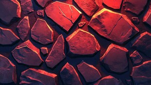 红色碎石背景墙