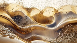 黄金流体艺术画