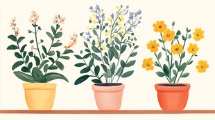 室内植物插画