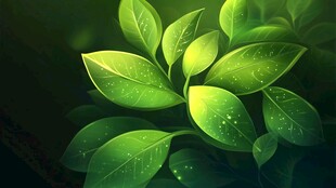 绿色树叶桌面