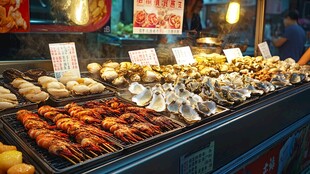 海鲜摊档美食