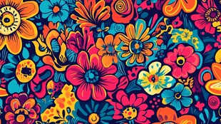 彩色花朵壁纸