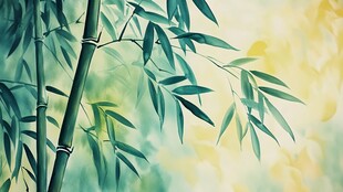 竹林背景插画