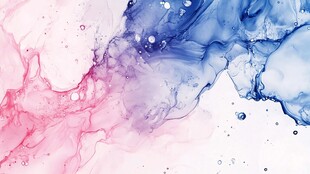 融合流动红蓝油漆背景