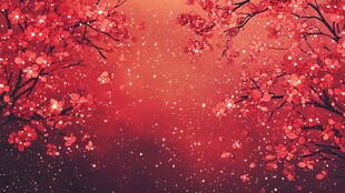 星光背景梅花花朵