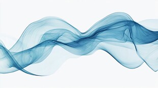 蓝色线条烟雾波浪