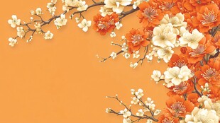 梅花大型高清壁画