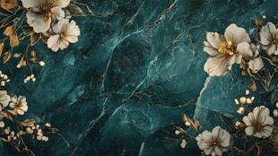 大理石花背景墙