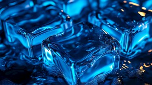 酷炫蓝水晶立体背景