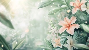 热带雨林花草树木背景