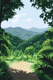 雨林插画