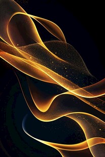 流光渐变金色炫酷飘带