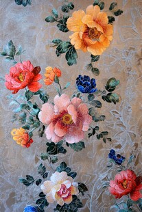 牡丹花布料
