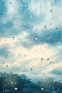 雨水窗户风景