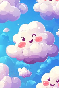 卡通漫画q版云朵