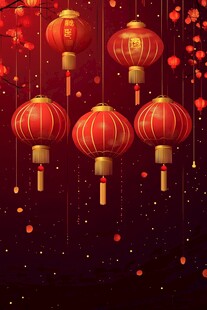 红灯笼春晚背景