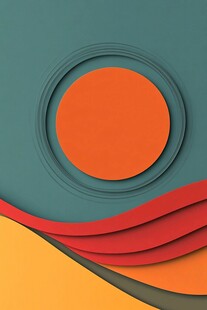 简洁大气拼色曲线纹理