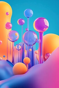 渐变风插画