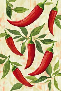 辣椒插画场景图