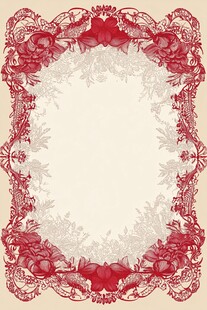 枣红花纹背景海报背景