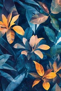 梦幻油画枫叶图案