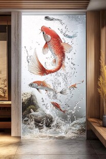 锦鲤墙纸壁画