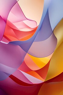 多彩曲线唯美高雅形状
