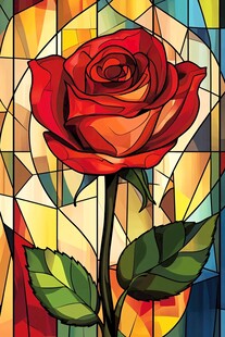 玫瑰花磨砂玻璃图案
