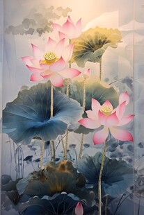 3d荷花背景