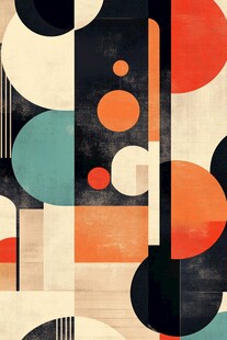 圆润彩色图案拼接