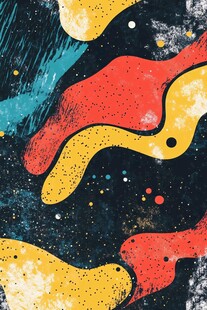 创意彩色缤纷宇宙插画