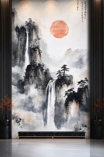 迎客松酒店客厅背景